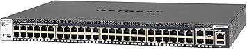 Netgear M4300-52G stackable switch with 48 Gigabit ports, 2 10GBASE-T, 2 SFP+ ports for intelligent edge networking.