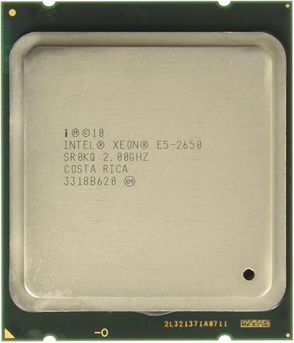 Intel Xeon E5-2650 eight-core processor, 2.0GHz, 20MB cache, LGA2011 socket, retail box, no fan included.
