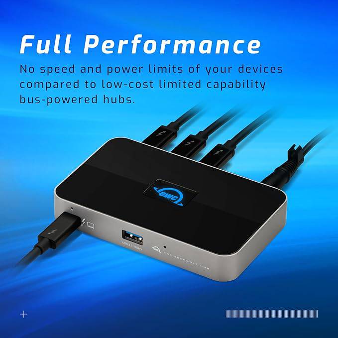 OWC 5 Port Thunderbolt Hub - 60W Charging, Thunderbolt 4, USB 3.2, Compatible with Macs and PCs - OWCTB4HUB5P