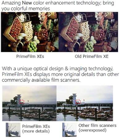 Pacific Image PrimeFilm XEs Film Scanner, 35mm Manual Film & Slide Scanner with Convenient Film Holder, 10000 dpi/48-bit Output. 3.9 Dynamic Range, Support Mac/Windows