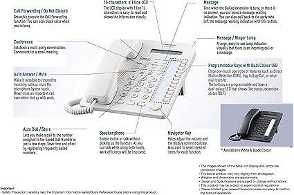 Panasonic KX-T7730 Telephone White -  KX-T7730