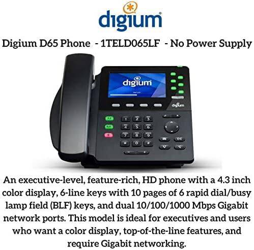 My Store D65 phone with 6-line SIP, HD voice, gigabit Ethernet, 4.3-inch color display, headset, and icon keys.