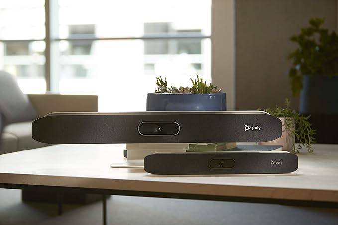Poly - Studio X50 (Polycom) with TC8 Touch Controller - 4K Video & Audio Bar - Conferencing System for Mid-Size Meeting Rooms - Works with Teams, Zoom & More