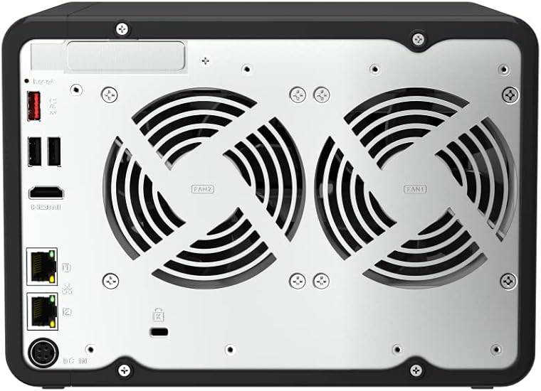 QNAP TS-664-8G-US 6-bay desktop NAS with Intel Celeron quad-core, M.2 PCIe slots, dual 2.5GbE network ports, diskless.