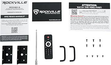 Rockville 6-Zone Amp+16 White 6