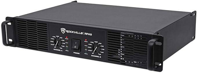 Rockville RPA9 3000 Watt Peak / 1500w RMS 2 Channel Power Amplifier Pro/DJ Amp
