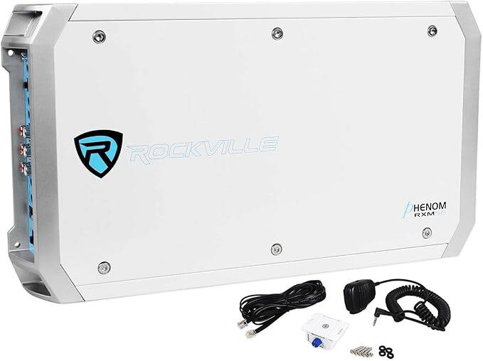 Rockville RXM-S6 Marine/Boat 6 Channel Amplifier 2600 Watt Peak / 1300w RMS