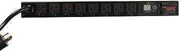 Schneider Electric APC AP7901B 1U switched rack power distribution unit with 20A, 120V for server rack power management