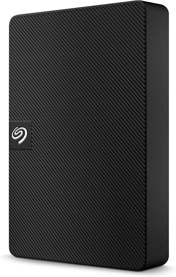 Seagate Expansion 4TB portable external hard drive, 2.5-inch USB 3.0, for Mac and PC, with rescue data recovery services.