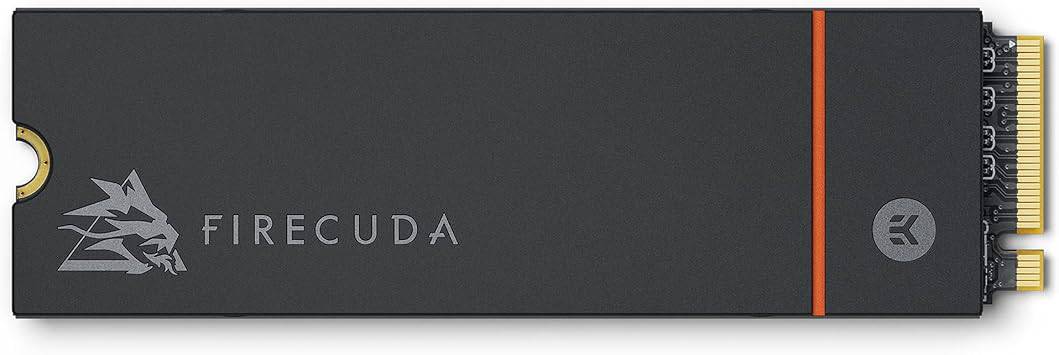Seagate FireCuda 530 1TB M.2 PCIe Gen4 NVMe SSD with heatsink, high-speed transfer up to 7300MB/s, 3D TLC NAND.