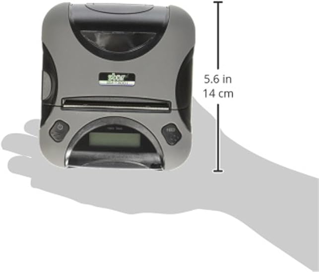 Star Micronics SM-T300I-DB50 portable receipt printer with Bluetooth, serial, tear bar, and included power supply for iOS, Android, Windows.