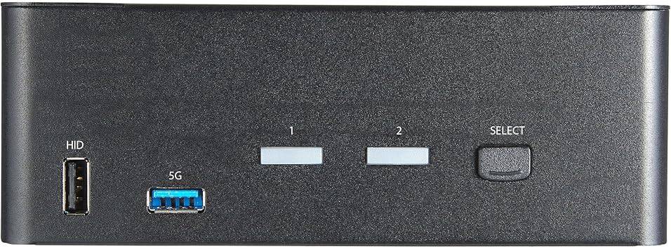 StarTech.com 2 Port Dual Monitor HDMI KVM Switch - 4K 60Hz Ultra HD HDR - Desktop 4K HDMI 2.0 KVM Switch with 2 Port USB 3.0 Hub (5Gbps) & 4x USB 2.0 HID, Audio - Hotkey Switching - TAA (SV231DHU34K6)