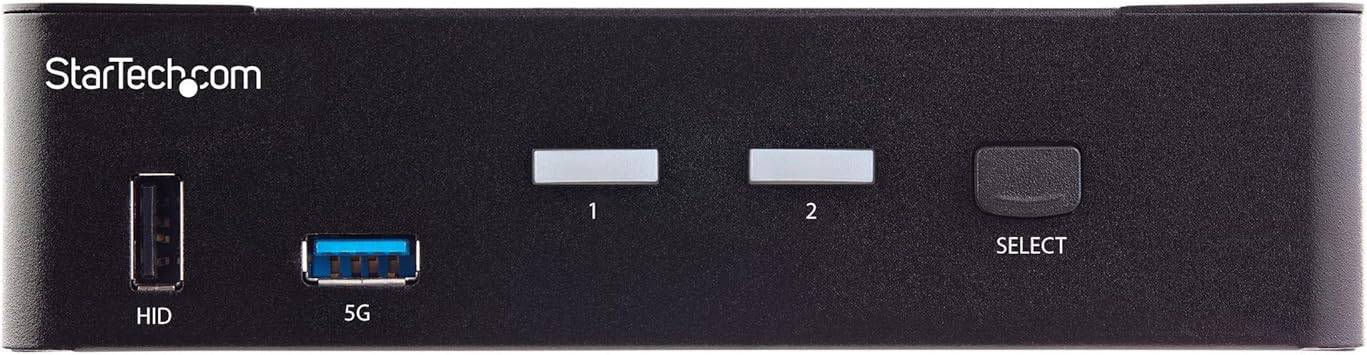StarTech.com 2 Port HDMI KVM Switch - Single Monitor 4K 60Hz Ultra HD HDR - Desktop HDMI 2.0 KVM Switch with 2 Port USB 3.0 Hub (5Gbps) and 4x USB 2.0 HID, Audio - Hotkey Switching - TAA - SV231HU34K6