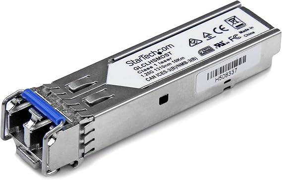 StarTech Cisco GLC-LH-SMD compatible SFP module for 1GbE single mode fiber, LC connector, 10km reach, 1310nm, DDM.