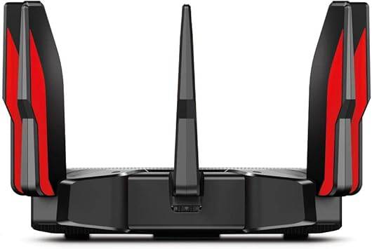 TP-Link AC5400 Tri Band Gaming Router - MU-MIMO, 1.8GHz Quad-Core 64-bit CPU, Game First Priority, Link Aggregation, 16GB Storage, Airtime Fairness, Secured WiFi, Works with Alexa (Archer C5400X)