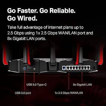 TP-LINK ArcherAX10000 WiFi 6 Gaming Router