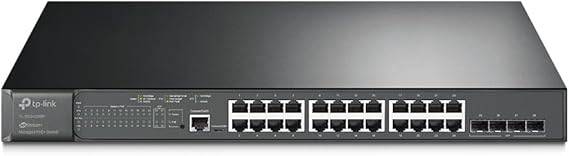 TP-Link JetStream 28-Port Gigabit L2 Managed Switch with 24-Port PoE+ (TL-SG3428MP) - 24× gigabit PoE+ ports @384W, 4× gigabit SFP Slots, Omada SDN Integrated, Limited Lifetime Protection