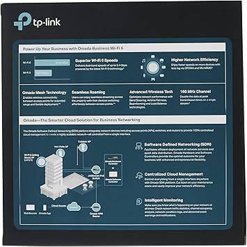 TP-Link Omada Business WiFi 6 AX5400 2.5G Ceiling Mount Access Point (EAP670) - Support Mesh, OFDMA, Seamless Roaming, HE160 & MU-MIMO, SDN Integrated, Cloud Access & Omada App, PoE+ Powered, White