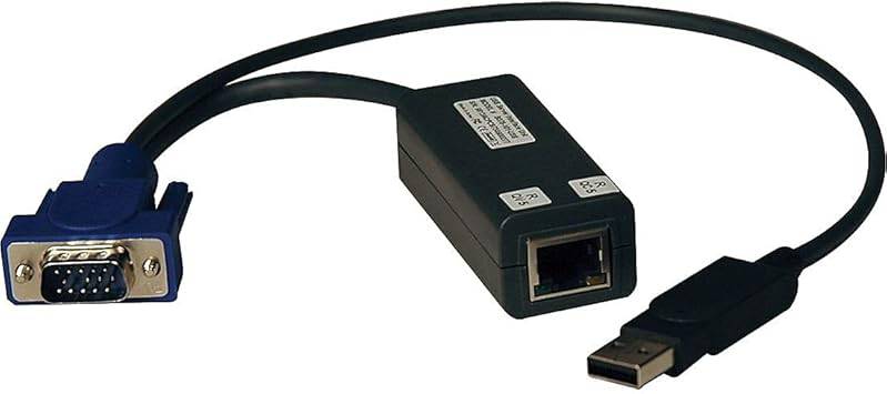 Eight TRIPP LITE KVM switch USB server interface units with HD15 and USB RJ45 connectors, ideal for server management.