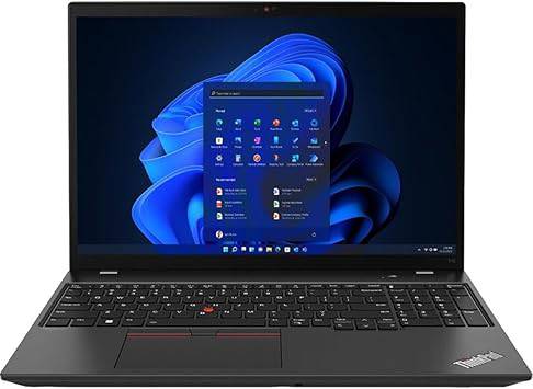 TS T16 G1 laptop with Intel i7, 16GB RAM, 512GB SSD, Windows 11 desktop, shown in a sleek modern design.