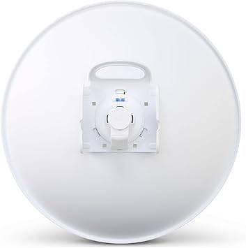 Ubiquiti PBE-5AC-GEN2 5 GHz access point with 25 dBi antenna, wireless communication device for high-range networking.