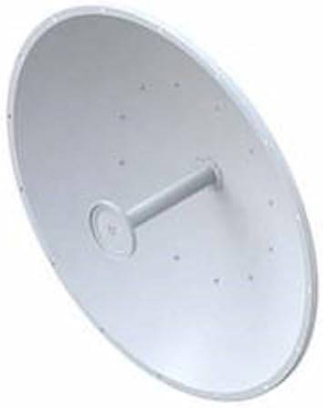 Ubiquiti airFiber X AF-5G34-S45 network antenna in white, with a sleek rectangular design for high-speed wireless connectivity.