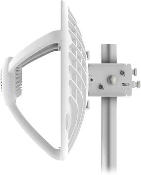 Ubiquiti airFiber 60 GHz long-range radio mounted outdoors, designed for high-speed wireless point-to-point connections
