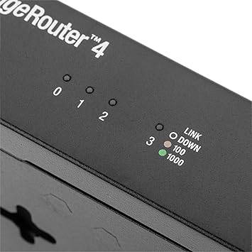 Ubiquiti EdgeRouter 4 ER-4 network router with multiple ports and compact design, ideal for high-performance home or small business networks.