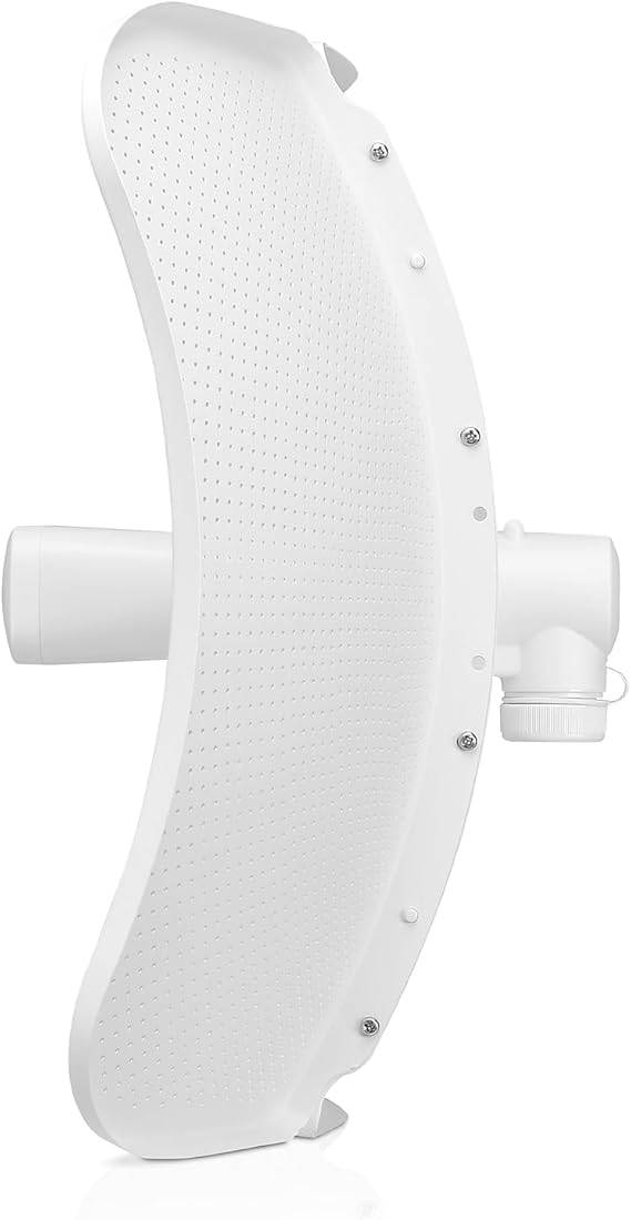 Ubiquiti LTULR wireless access point with 600 Mbit/s speed, mounted on a wall for reliable Wi-Fi coverage.