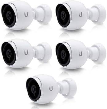 Ubiquiti Networks 5-pack UniFi UVC-G3-AF 1080p outdoor bullet security cameras with day/night vision and instant autofocus adapter