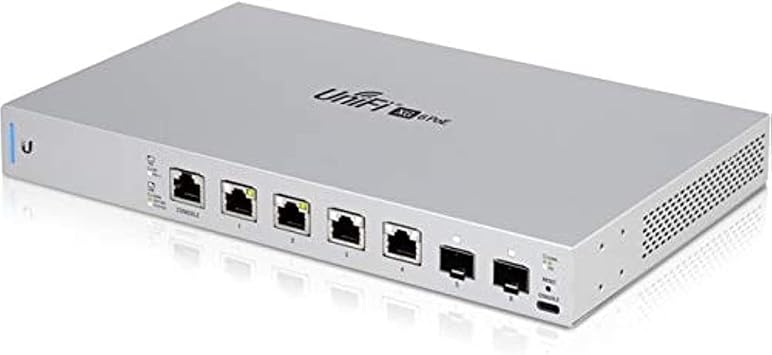 Ubiquiti Networks UniFi Switch 6 XG PoE, 10G 6-port switch with 802.3bt PoE++ for enterprise network connectivity.