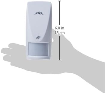 Ubiquiti Networks motion sensor wall mount (MFI-MSW) attached to a wall for detecting movement in indoor or outdoor spaces.