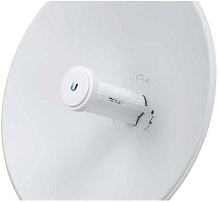 Ubiquiti PowerBeam ac 2.4GHz high-performance airMAX bridge with Wi-Fi management, shown mounted outdoors.