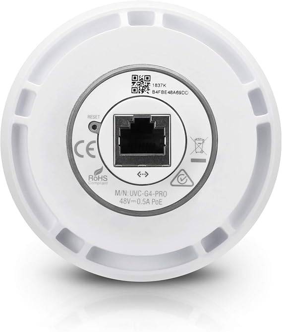 Three Ubiquiti Networks UniFi G4 Pro security cameras mounted indoors and outdoors for surveillance and high-definition video recording.