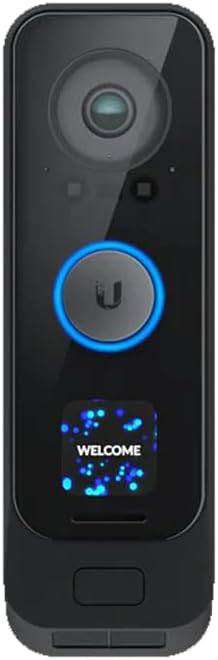 Ubiquiti Networks UVC G4 Dual-Camera Doorbell Pro with WiFi, porch light, two-way audio, night mode, weather-resistant black finish.