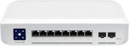 Ubiquiti Switch UniFi 8xRJ45 2,5G/2xSFP+ 10G Managed PoE+ Wall-Mountable, 1,3' Touchscreen, 120W PoE - USW-Enterprise-8-PoE