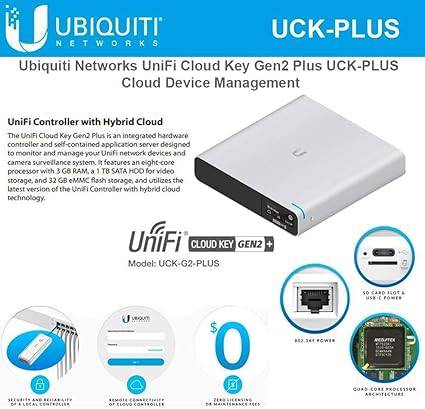 Ubiquiti UniFi Cloud Key Gen2 Plus (UCK-G2-PLUS), Single,dual band - UCK-G2-PLUS