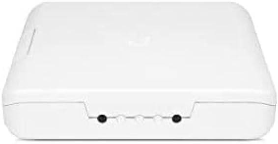 Ubiquiti UniFi Flex Switch Adapter Kit USW-Flex-Utility with power and network cables on a white background