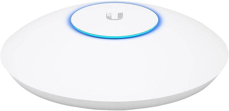 Ubiquiti UniFi XG Quad-Radio 802.11ac Wave 2 access point with dedicated security radio, mounted indoors with antennas visible