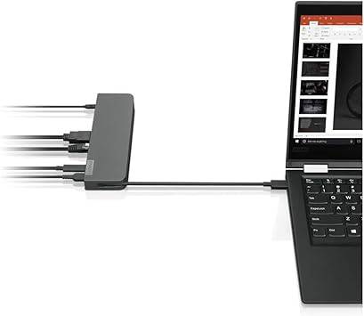 USB-C Mini Dock with 65W AC Adapter from My Store, showing compact design and multiple ports for versatile connectivity.
