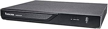 Vivotek USA Inc. ND9323P H.265 8-channel embedded PoE NVR with multiple network ports and sleek black design.