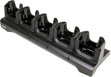 Indoor black Zebra CRD-TC2X-SE5CO-01 mobile device charger with compact design and multiple charging ports.