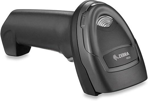 Black handheld Zebra DS2278 barcode scanner with LED indicator for 1D and 2D barcodes, designed for retail and industrial use