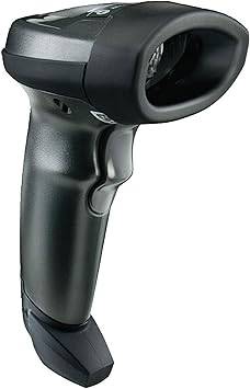 Zebra Symbol LI2208-SR barcode scanner kit with black scanner and stand, USB connection for retail and inventory use