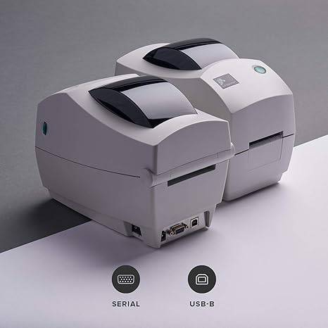 Zebra TLP 2824 Plus Monochrome Desktop Thermal Printer with Serial and USB Ports, 4 in/s Print Speed, 203 dpi Print Resolution, 2.20