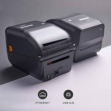 Zebra ZD420t Thermal Transfer Desktop Printer 300 dpi Print Width 4 in Ethernet USB ZD42043-T01E00EZ