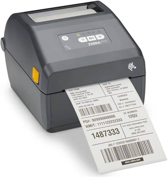Zebra ZD421 direct thermal label printer with USB, 203 dpi, 4-inch width, replacement for GK420d, includes Jetset software