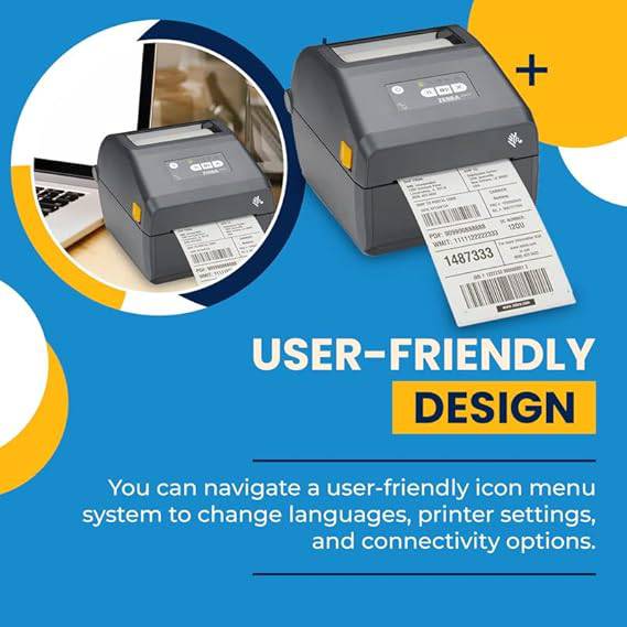 Zebra ZD421 Direct Thermal USB 203 dpi | ZD4A042-D01M00EZ 4 inch Width | Zebra GK420d Replacement | Zebra Label Printer | Includes Jetset Software