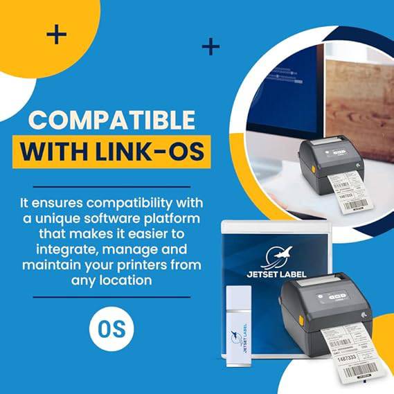 Zebra ZD421 Direct Thermal USB 203 dpi | ZD4A042-D01M00EZ 4 inch Width | Zebra GK420d Replacement | Zebra Label Printer | Includes Jetset Software