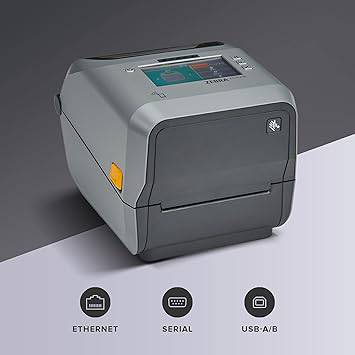 Zebra ZD621 Direct Thermal Desktop Printer Color Touch LCD 300 dpi Print Width 4-inch USB Serial Ethernet  -ZD6A143-D01F00EZ